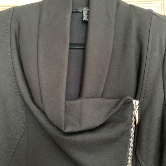 White House Black Market Black Zip Front Jacket sz 4 - Picture 3 of 8
